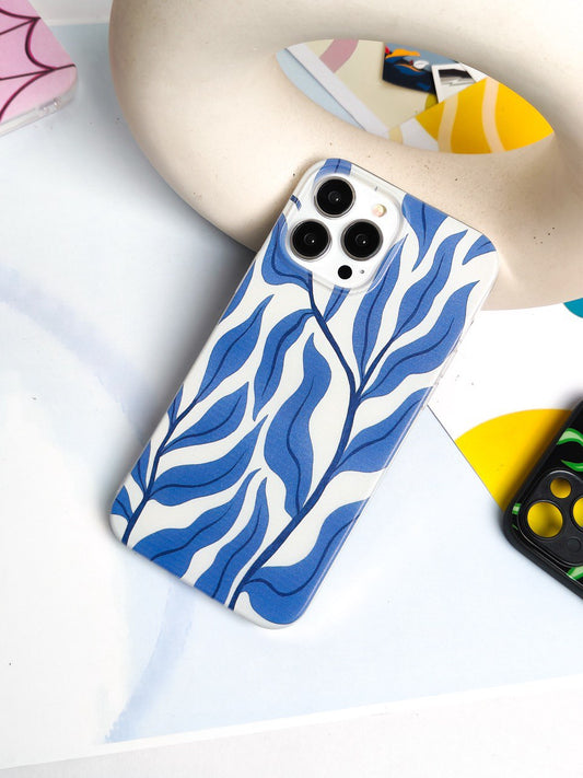 Blue Leaf Silicone Case