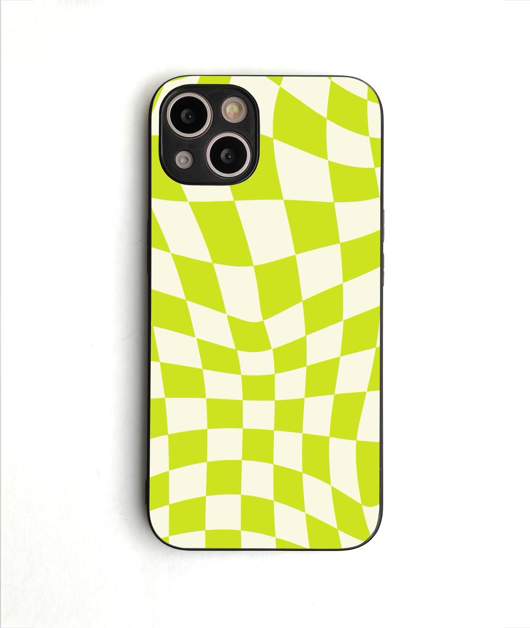 Neon Checkered Glass case