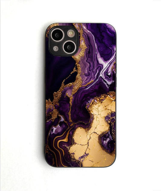 Purple Marble Glass case