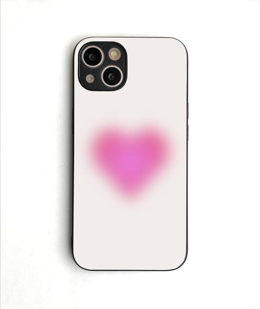 Blurred Pink Heart Glass case